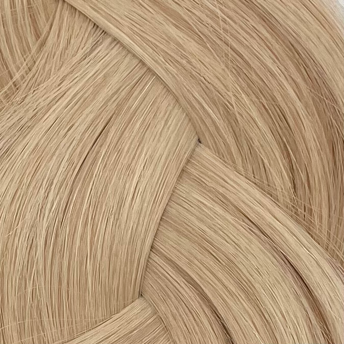 Ethically produced Australian nano tip hair extensions in highlighted  piano shades, double drawn, sourced from a single donor, 100% human virgin hair, thick from root to tip for a full, luxurious look