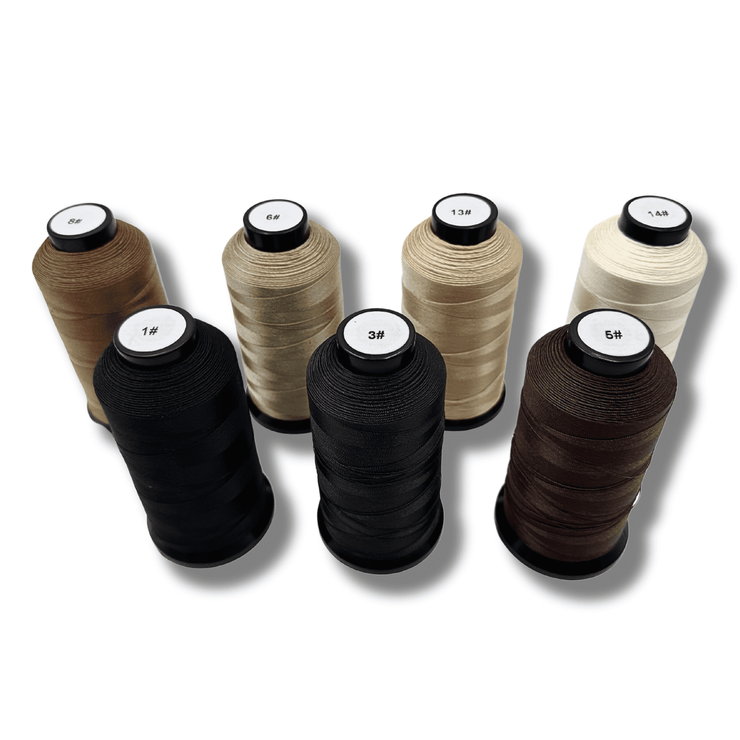 Strong pre-bonded nylon hair extension thread for reliable and seamless weft application