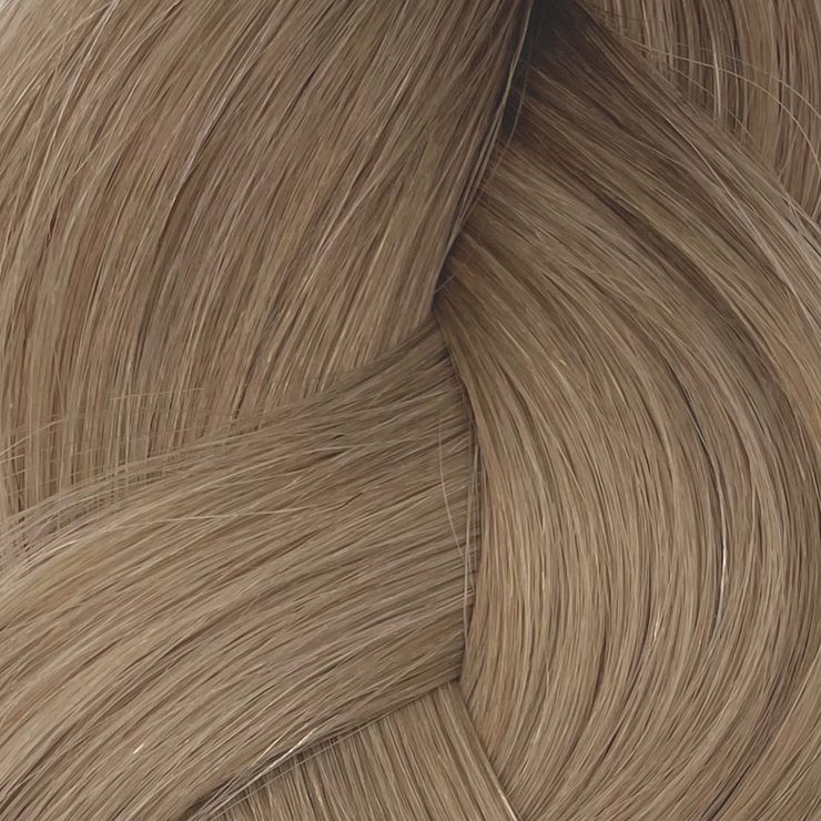 Custom bespoke shades Australian nanotip hair extensions from a single donor, 100% human virgin hair, double drawn, thick from root to tip, ethically produced