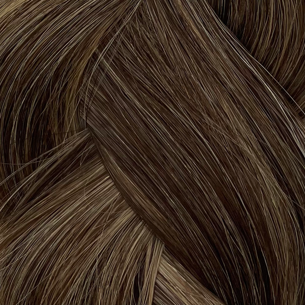Ethically produced Australian nano tip hair extensions in highlighted  piano shades, double drawn, sourced from a single donor, 100% human virgin hair, thick from root to tip for a full, luxurious look