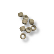 pre-loaded micro beads. Specifically designed for weft and I-tip hair extensions, these beads feature a silicone lining that ensures a secure and comfortable grip without damaging your natural hair. The pre-loaded design allows for a fast and efficient set-up, enabling quicker loading on your looping tool. 