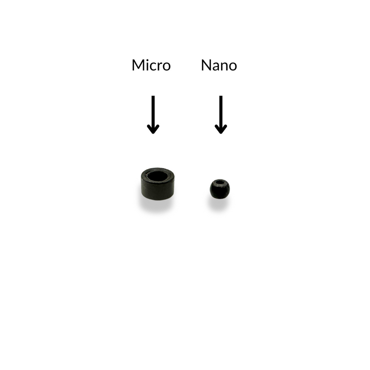 what's the difference between and nano ring and a micro bead size comparison 