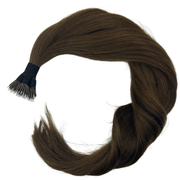 Solid shades double drawn Australian nanotip hair extensions, sourced from a single donor, 100% human virgin hair, thick from root to tip, ethically produced for premium quality and volume