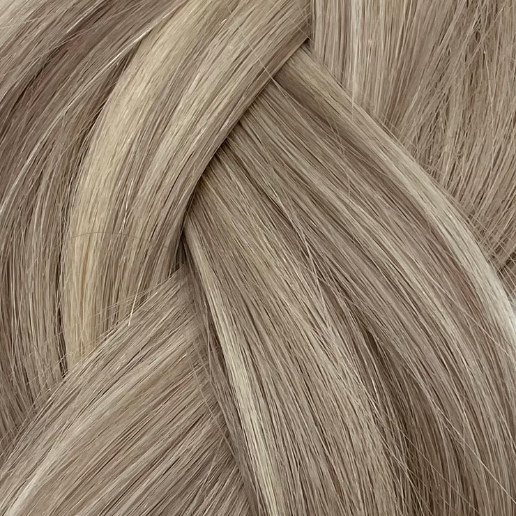Ethically produced Australian nano tip hair extensions in highlighted  piano shades, double drawn, sourced from a single donor, 100% human virgin hair, thick from root to tip for a full, luxurious look