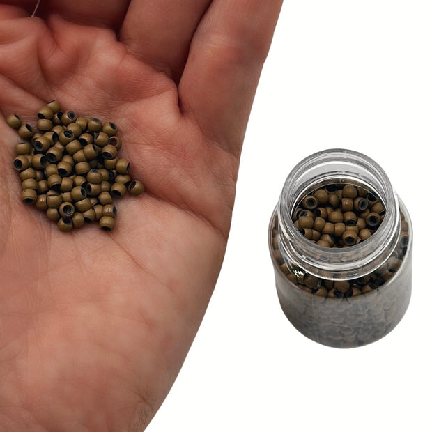 Nano ring silicone lined beads for discreet and durable nano tip hair extensions