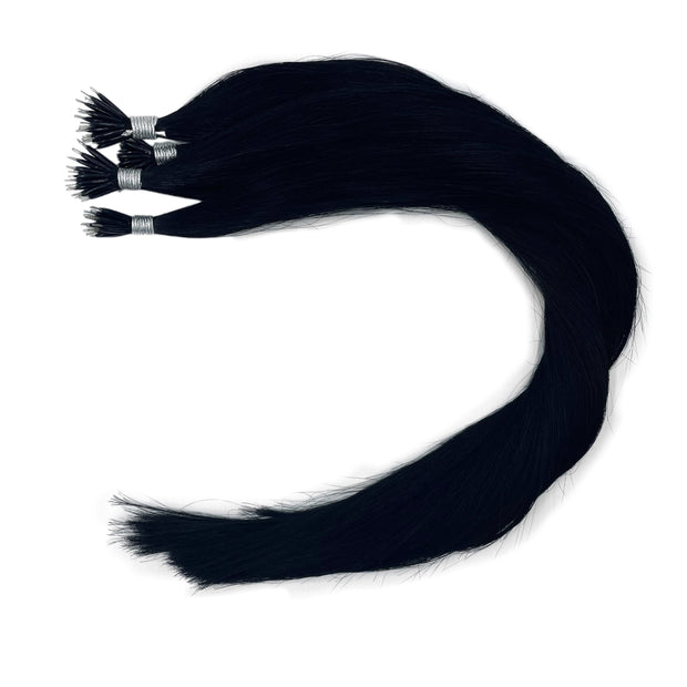 1 - Solid shades double drawn Australian nanotip hair extensions, sourced from a single donor, 100% human virgin hair, thick from root to tip, ethically produced for premium quality and volume