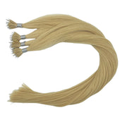 Solid shades double drawn Australian nanotip hair extensions, sourced from a single donor, 100% human virgin hair, thick from root to tip, ethically produced for premium quality and volume