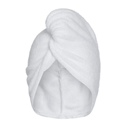 Microfiber hair towel turban offering enhanced hair protection by reducing friction and damage, safeguarding natural hair and extensions. Highly absorbent fibres for time-saving efficiency, quickly soaking up excess moisture to reduce drying time. Microfibre fabric helps reduce frizz and prevent breakage, leaving hair silky smooth and manageable