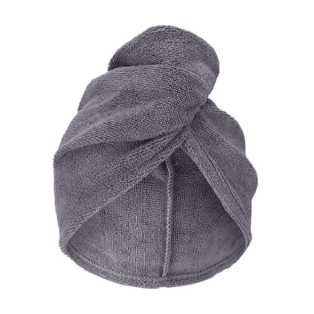 Microfiber hair towel turban offering enhanced hair protection by reducing friction and damage, safeguarding natural hair and extensions. Highly absorbent fibres for time-saving efficiency, quickly soaking up excess moisture to reduce drying time. Microfibre fabric helps reduce frizz and prevent breakage, leaving hair silky smooth and manageable