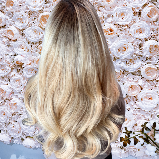 #6T50  Vanilla Ombre Balayage - Australian Human Hair Extension Supplier Remy Double Drawn Cuticle Aligned Hair Extensions Long Hair Thick Hair Loxx Of London Nano Ring Nano Bead Nano Tip Double Drawn Remy Human Hair Extensions