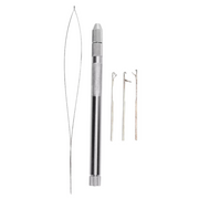 Durable aluminium micro ring looping tool for effortless hair extension application.