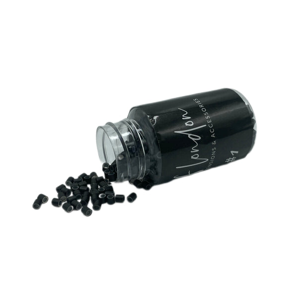 Copper silicone lined micro beads for secure and comfortable micro bead or weft hair extensions.