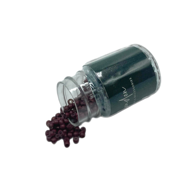 Nano ring silicone lined beads for discreet and durable nano tip hair extensions