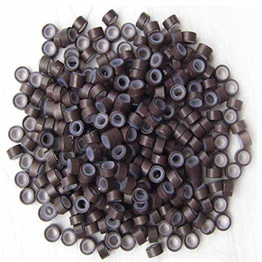 copper silicone lined micro beads for secure and comfortable weft and i-tip  hair extension application