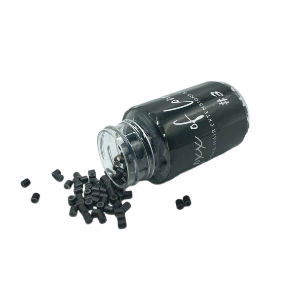 copper silicone lined micro beads for secure and comfortable weft and i-tip  hair extension application